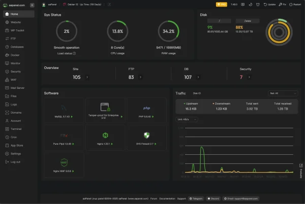 Jasa Instalasi Web Server Linux (aaPanel) + Setup Website Sampai Publish
